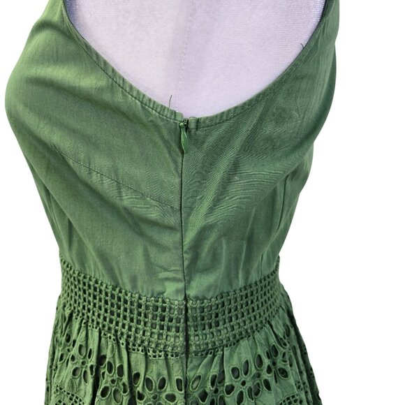 Anthropologie Wolven Sleeveless Fit and Flare Eyelet Detail Dress Size 2 - Picture 7 of 9
